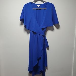 NWT Gianni Bini GB Blue Wrap Dress Size Small Spring Summer Cute Casual
